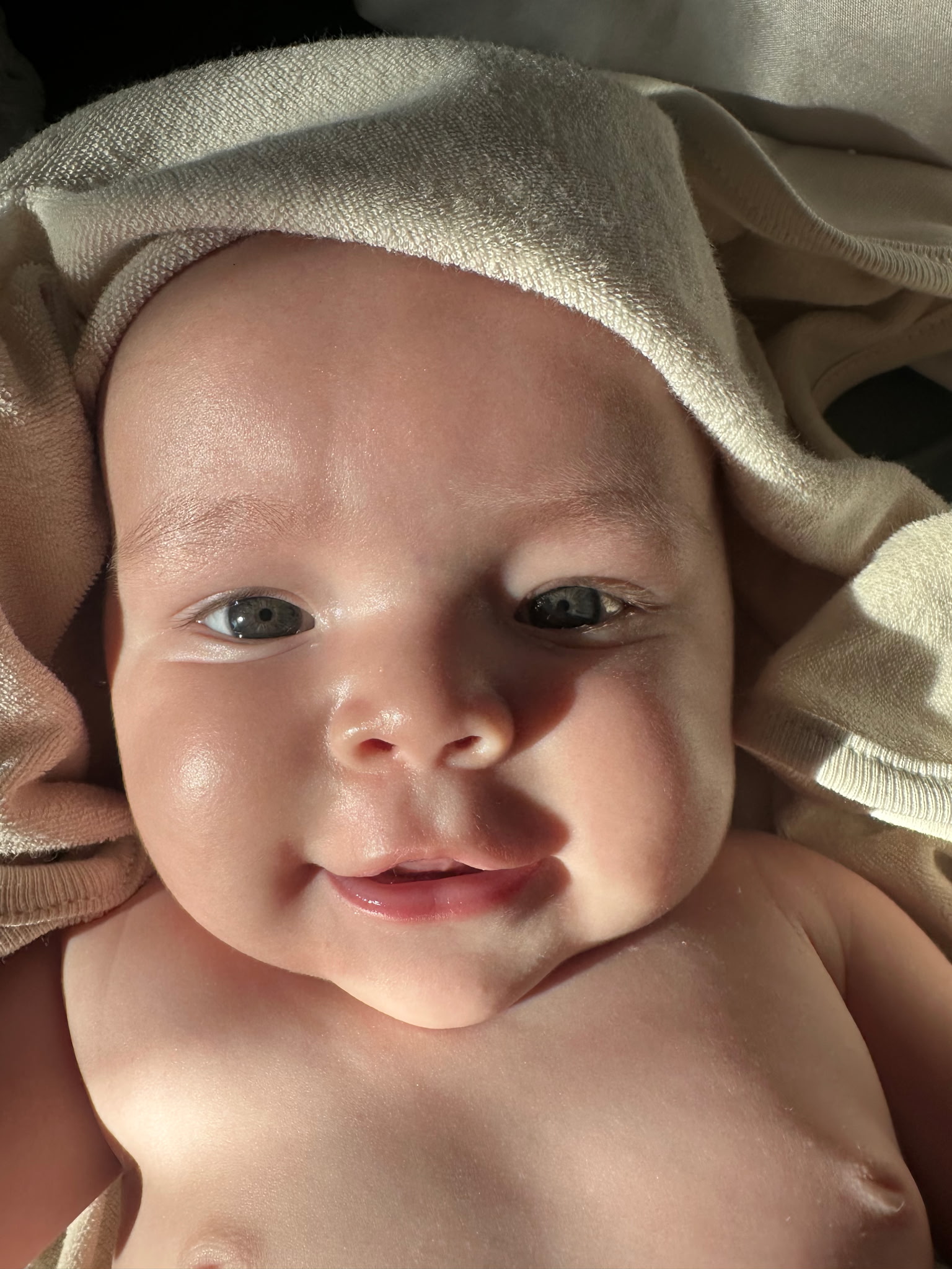 Coral wrapped in a towel